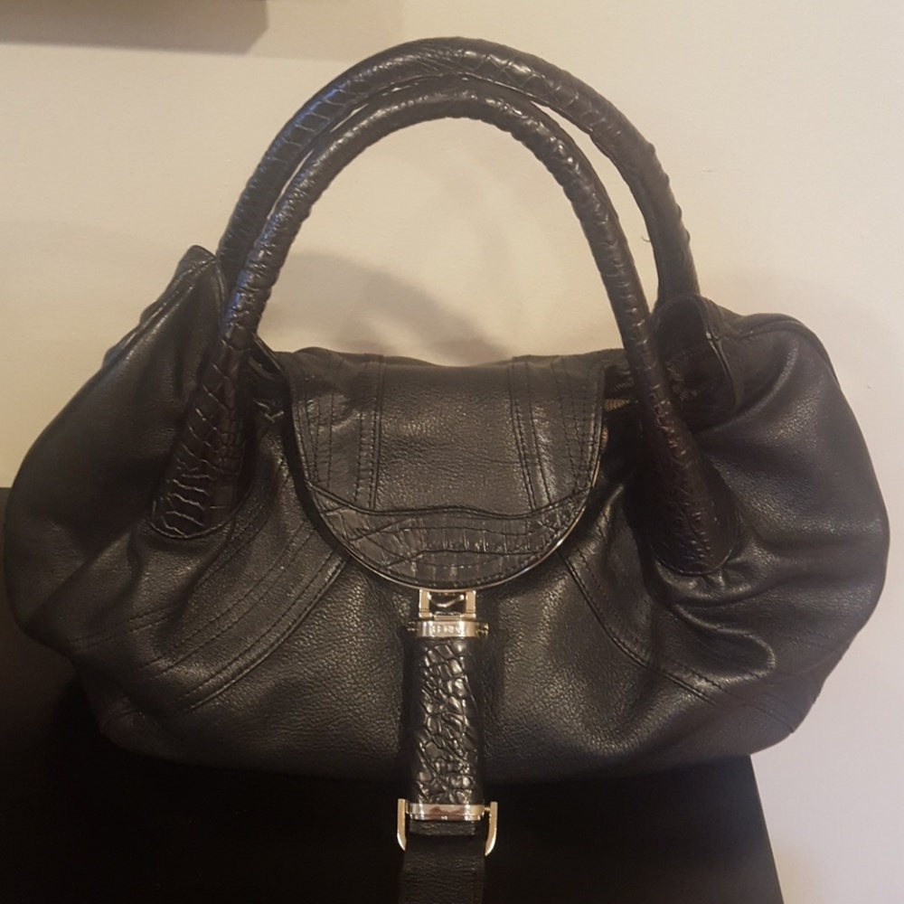 Fendi Black Leather Handbag